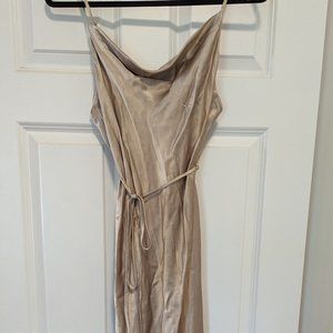 Shona Joy La Lune Bias Cowl Dress Gold